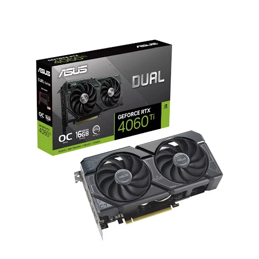 Card màn hình ASUS Dual GeForce RTX 4060 Ti OC Edition 16GB GDDR6 16GB GDDR6 (90YV0JH0-M0NA00)