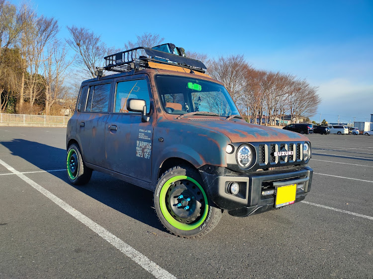 アルトラパンのリフトアップ・ラパンコラボ・愛車を1行で紹介・道の駅かわプラザ・オフ会に関するカスタム事例の投稿画像1枚目