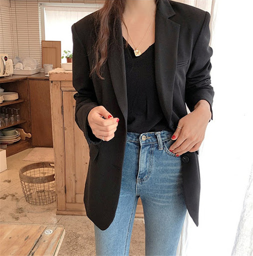 Title 5, British Style Long Loose Casual Suit Jacket, of...