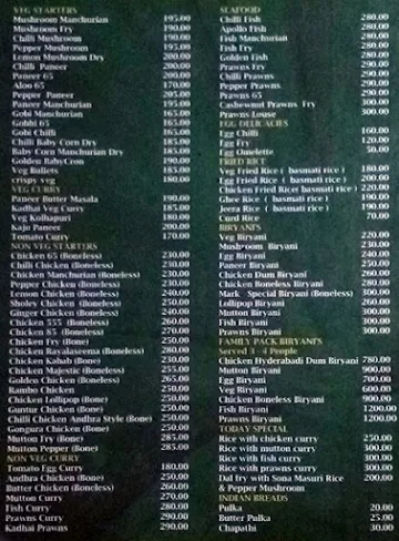 4K Biryani menu 