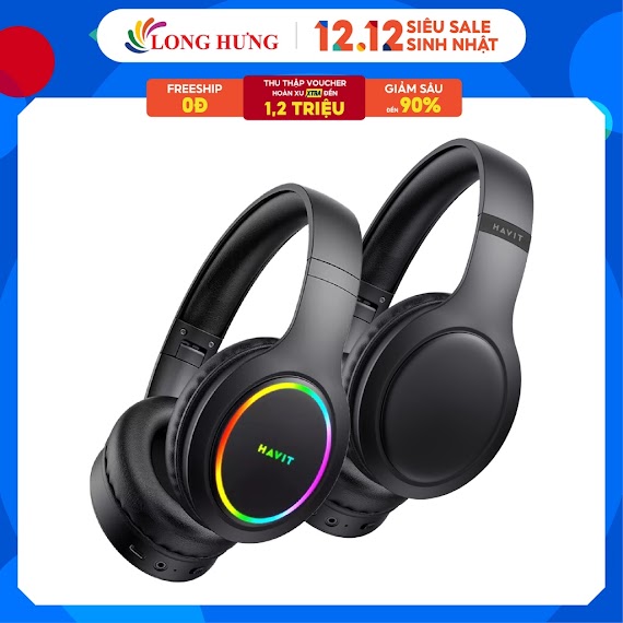 [Mã Elmall51 Giảm 5% Đơn 300K] Tai Nghe Chụp Tai Bluetooth Havit H633Bt - Hàng Chính Hãng