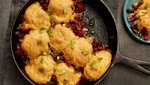 Sausage and Red Bean Skillet with Cornbread Biscuits was pinched from <a href="http://www.bettycrocker.com/recipes/sausage-and-red-bean-skillet-with-cornbread-biscuits/c9e7e4fb-1f09-4b4d-bc4f-20ab6e43b1ad" target="_blank">www.bettycrocker.com.</a>