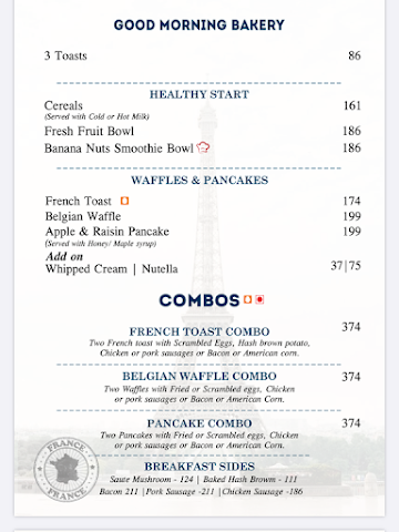 Cafe Nautical Mile menu 