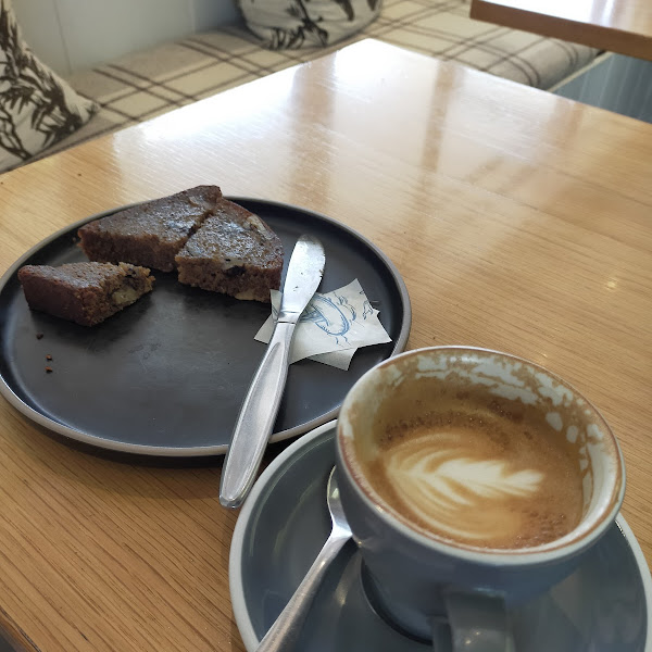 Enjoying yummy GF Banana & Walnut Bread