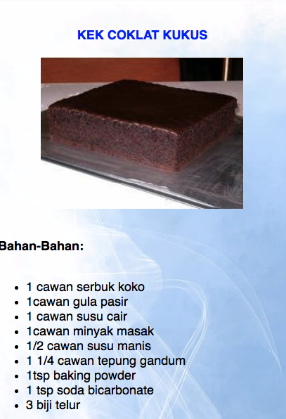 Resepi Kek Coklat Kukus Sedap - Android Apps on Google Play