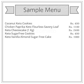 Healthy Treats menu 