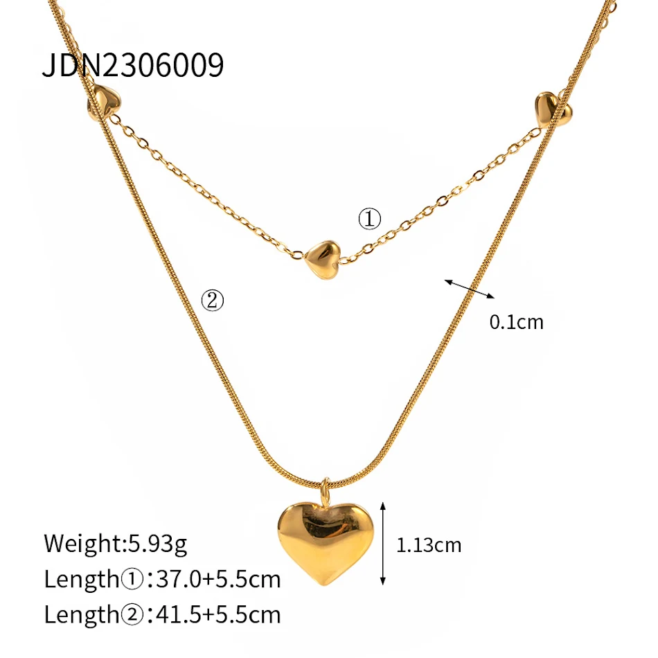 Dubbellaagse 18K vergulde ketting voor dames, perfect om je sleutelbeen te accentueren en je dagelijkse stijl te versterken.