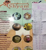 Shree Shyam Rabri Faluda Center menu 1