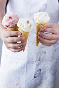 No-churn ice creams, from left: strawberry and mint, fig and ginger, and honey and thyme.