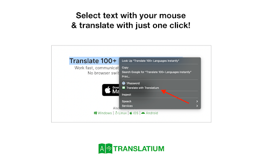 Dịch với Translatium