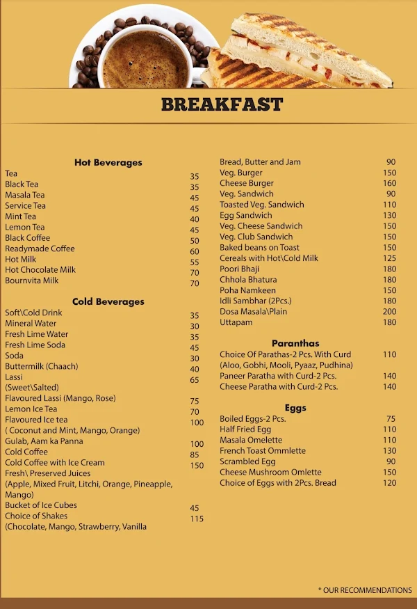 Krishna Dal Bati Restro menu 