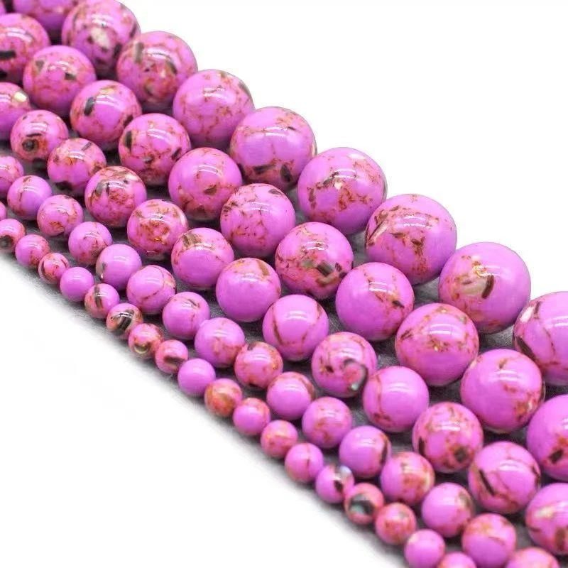 Perles Éparses en Calcédoine Rouge Coquillage Turquoise, Fabriquez des Bijoux Uniques, Laissez Libre Cours à Votre Imagination