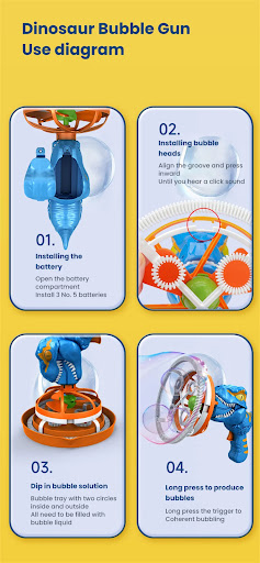 Title 12, Fan Dinosaur Bubble Machine Bubble Blowing Toy ...