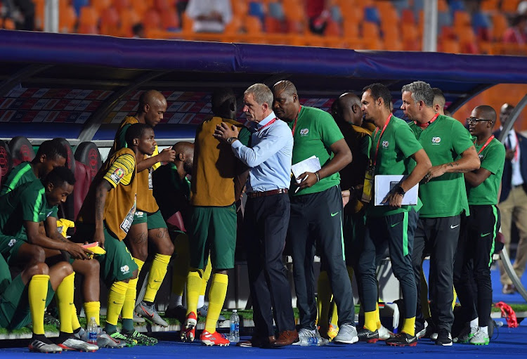 Stuart Baxter (Coach) of South Africa after the African Cup of Nations, Quarter Final match between Nigeria and South Africa at Cairo International Stadium on July 10, 2019 in Cairo, Egypt.