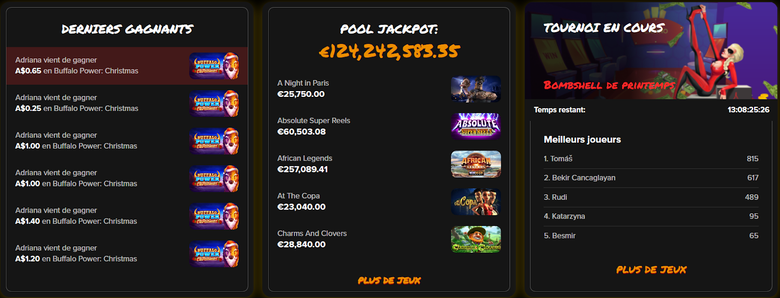 Tournois Arlekin Casino