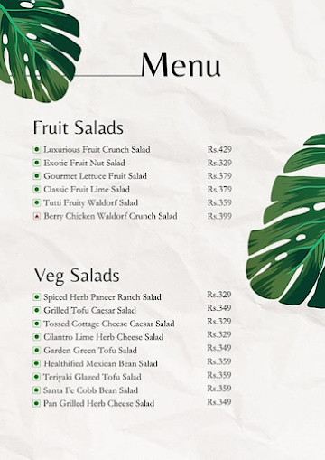 Salads Point menu 