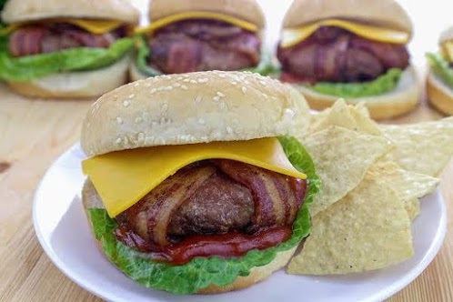 Bacon Wrapped Turkey Burgers