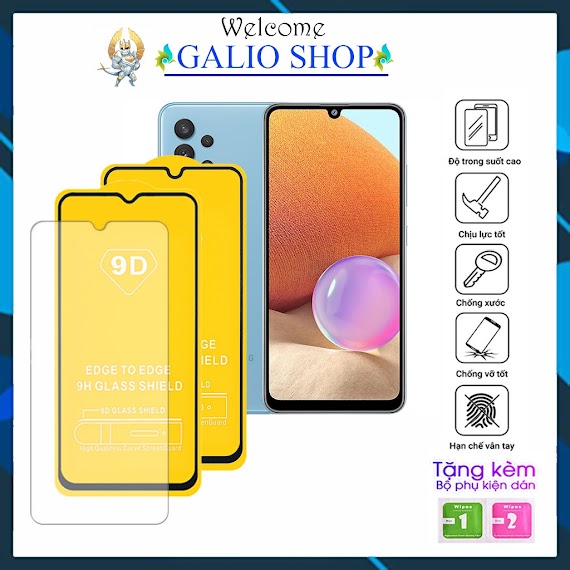 Kính Cường Lực Samsung A32 4G 5G Full Màn Cao Cấp 9D Độ Cứng 21H Siêu Mượt Chống Bám Vân Tay Chống Rơi Vỡ Màn Hình