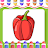 Fruits coloring book icon