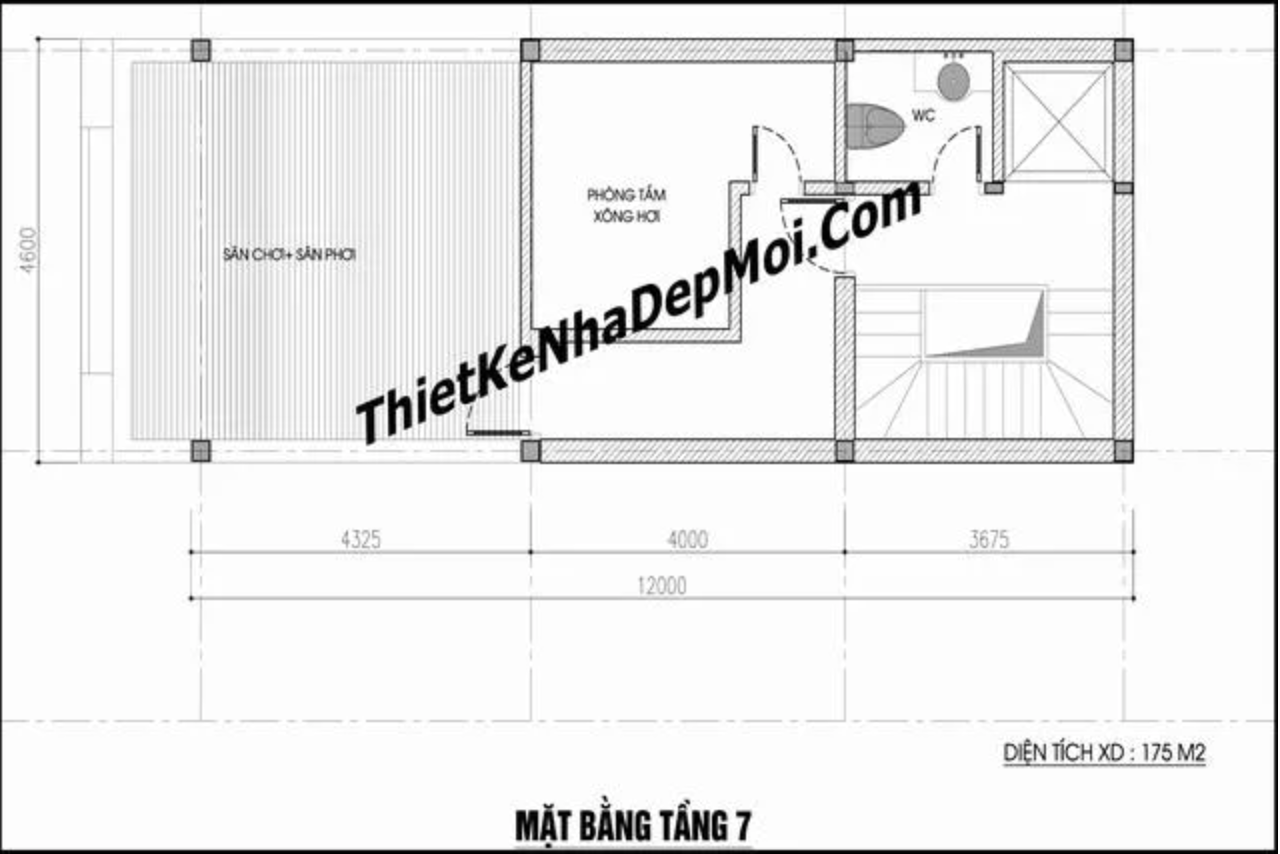 5 mẫu thiết kế nhà ống 7 tầng có thang máy