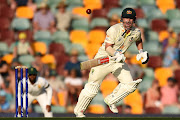 Travis Head of Australia bats during day one of the first Test between Australia and South Africa at The Gabba on December 17 2022 in Brisbane.