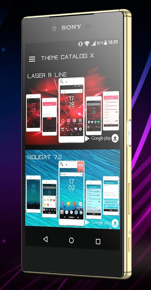 Android application Theme Catalog X (Xperia Theme) screenshort