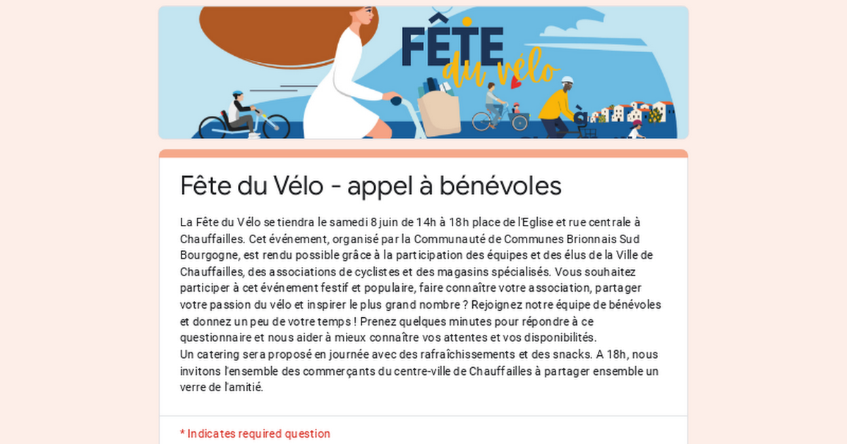 Fête du Vélo - appel à bénévoles