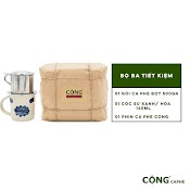 Combo Cà Phê Bột 500Gr, Phin Cà Phê, Cốc Sứ 160Ml Cộng Cà Phê - Bộ Ba Tiết Kiệm