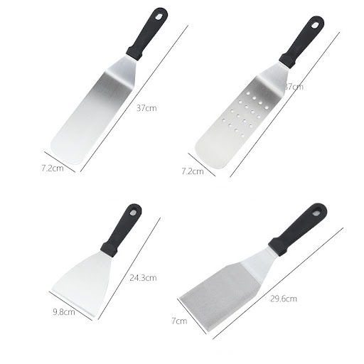 Title 1, Stainless Steel BBQ Tool Set. Portable shovel a...