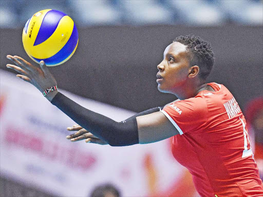 SIDELINED: Esther Wangeci in action during the FIVB World Cup against Argentina.