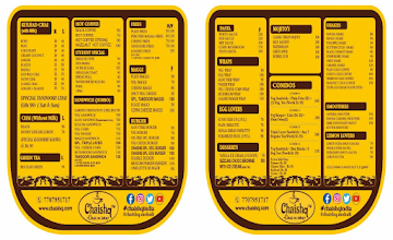 Chaishq Cafe menu 