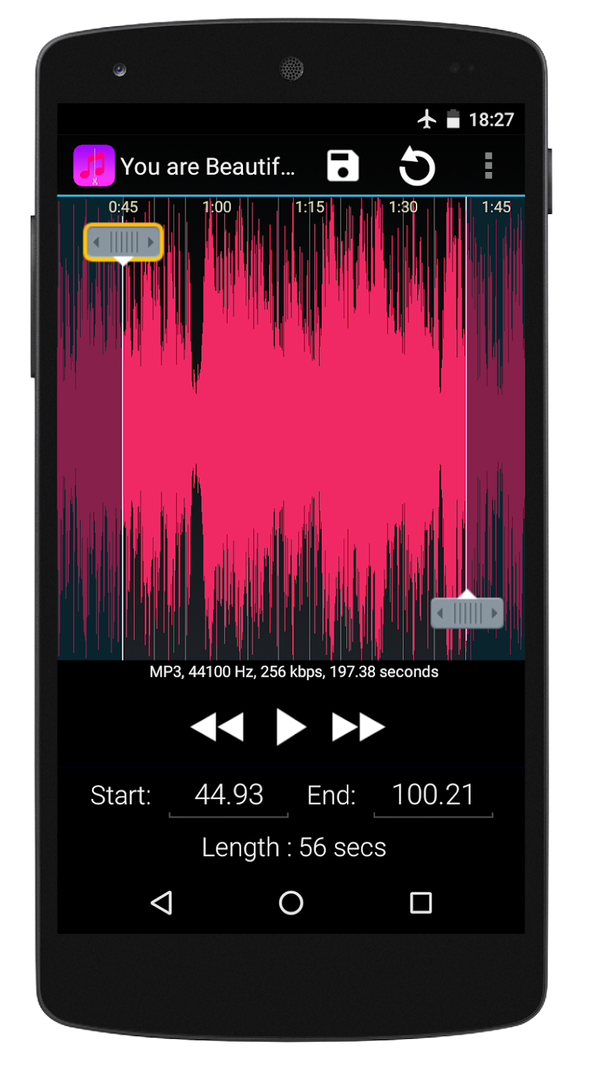 MP3 Cutter Screen 2