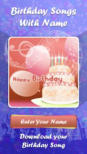 Birthday Song With Name, Birthday Wishes Maker screenshot 1