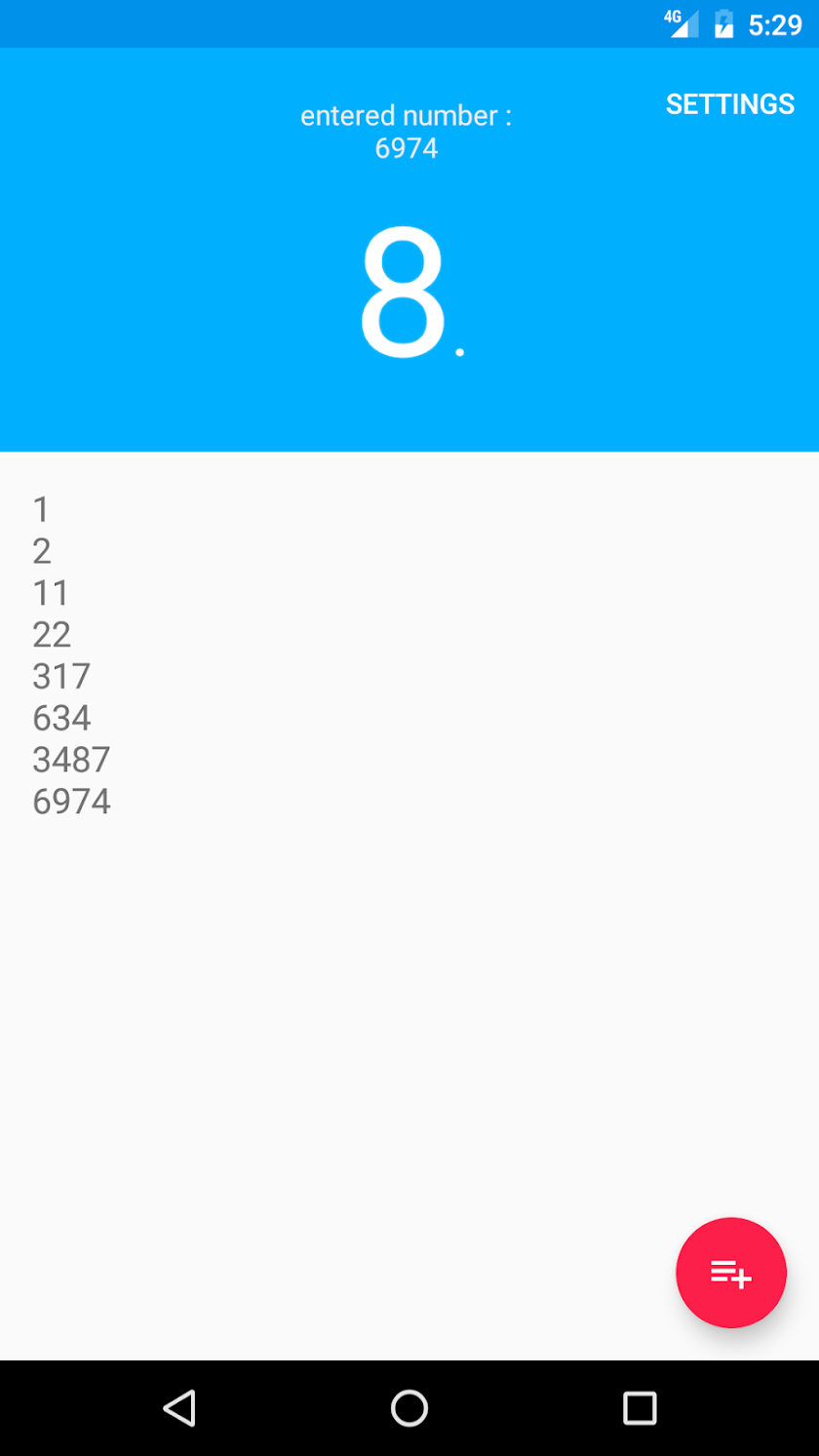 Divisor Calculator Screen 2