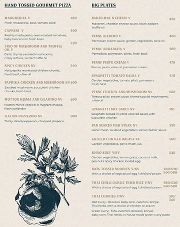 Verandah Moonshine menu 