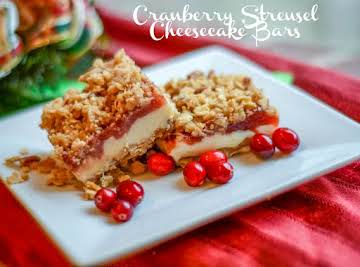 Cranberry Streusel Cheesecake Bars