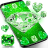 Green diamond shiny wallpapers icon