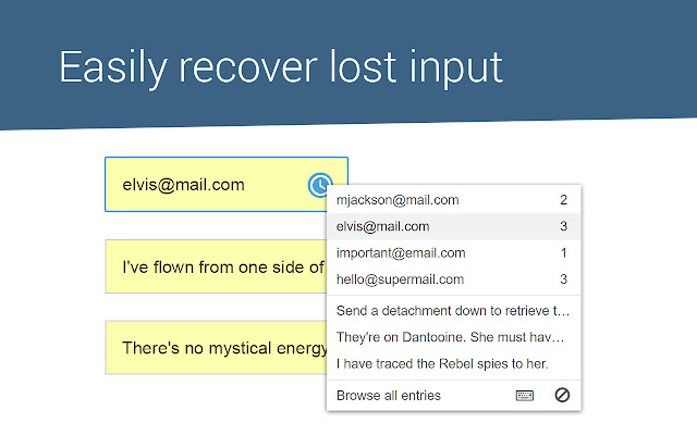 Typio Form Recovery chrome extension