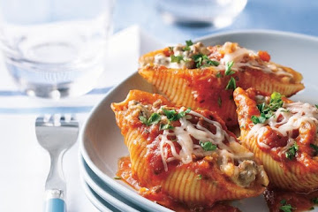 Three-Cheese Beef Pasta Shells