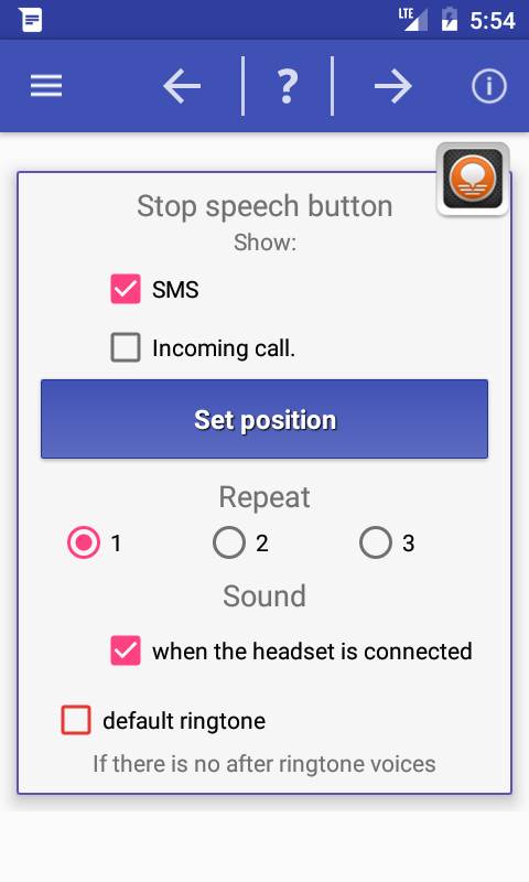    Speech Infos Call Pro- screenshot  
