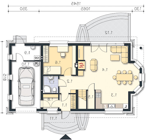 Tacoma III DCP240b - Rzut parteru