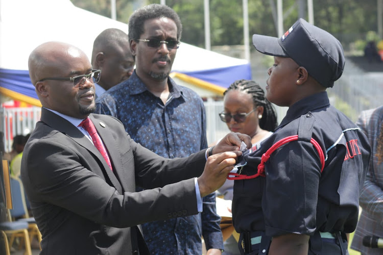 Interior PS Raymond Omolo with Director General Private Security Fahazul Mahamed