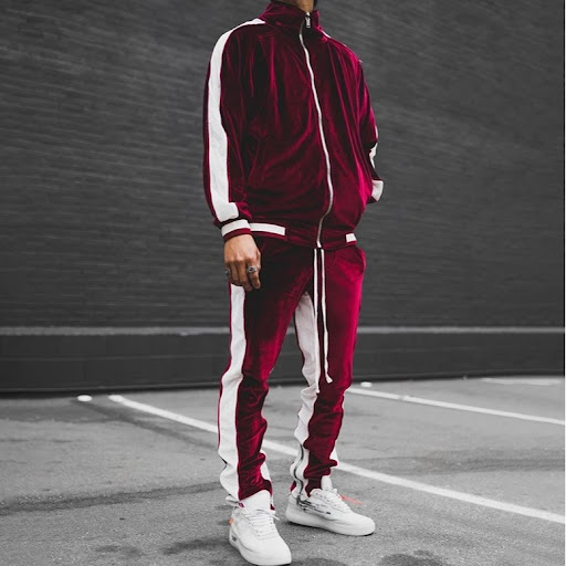 Title 3, Mens Gold Velvet Sports Suit Luxurious Comfort...