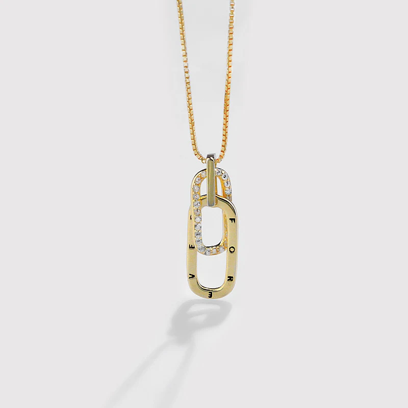 Colar Interligado Feminino Prata 925 Corrente de Clavícula Design Delicado Joia Sofisticada Presente Ideal