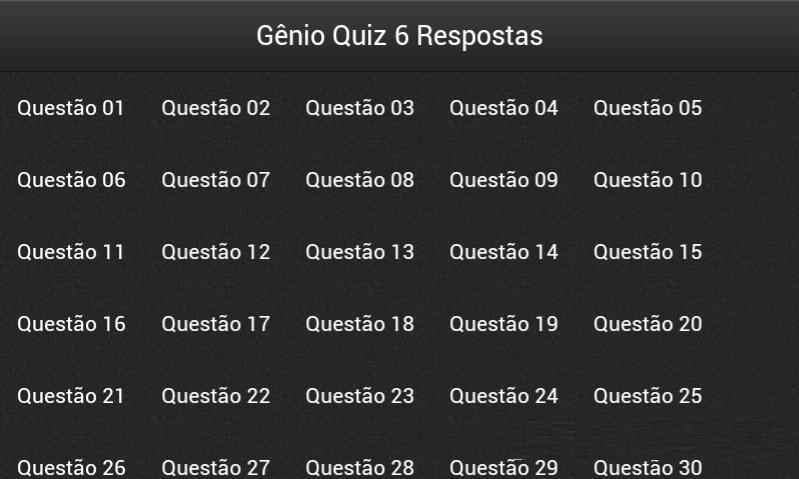 Gênio Quiz 6 Resposta