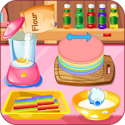 Cooking rainbow sugar cookies  Icon