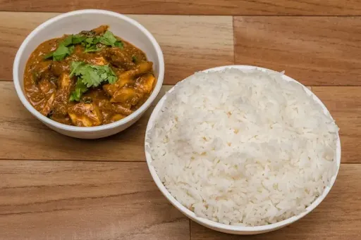 Paneer With Mushroom Curry Rice Box