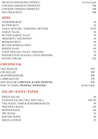 Status Fine Dine menu 6