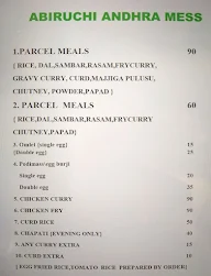 Abiruchi Andhra Mess menu 1