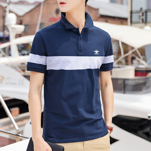 Title 4, Mens Short Sleeved Polo Shirt Pure Cotton Tren...